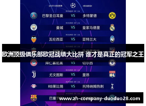 欧洲顶级俱乐部欧冠战绩大比拼 谁才是真正的冠军之王 欧洲顶级俱乐部欧冠战绩大比拼 谁才是真正的冠军之王