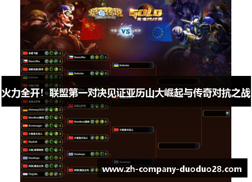 火力全开！联盟第一对决见证亚历山大崛起与传奇对抗之战